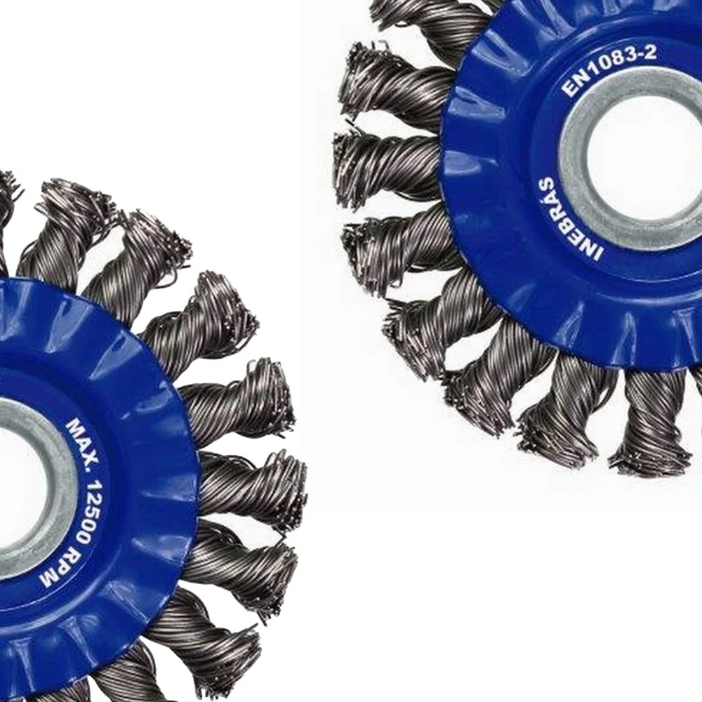 Escova de Aco Inox Circular Trancada FIO 0,60MM 4.1/2X1/2X7/8" Inebras 06796