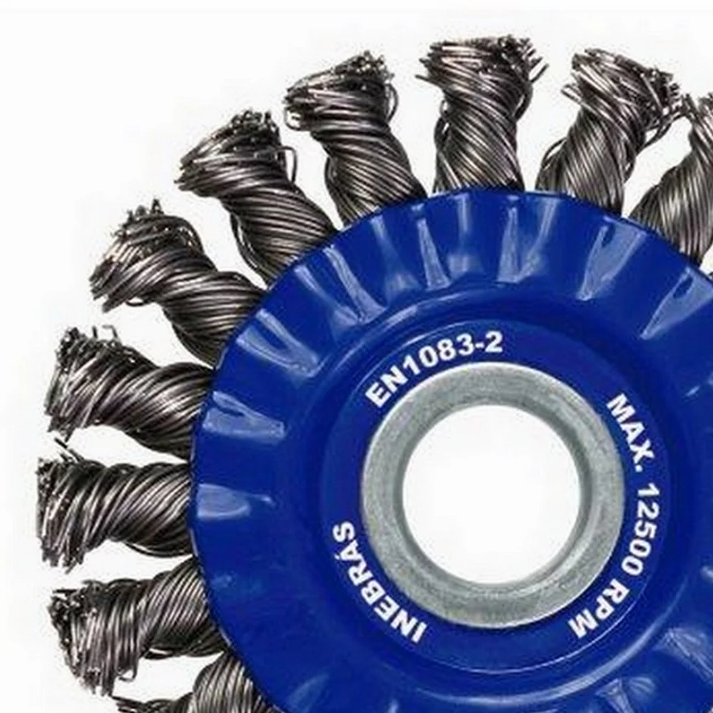 Escova de Aco Inox Circular Trancada FIO 0,60MM 4.1/2X1/2X7/8" Inebras 06796