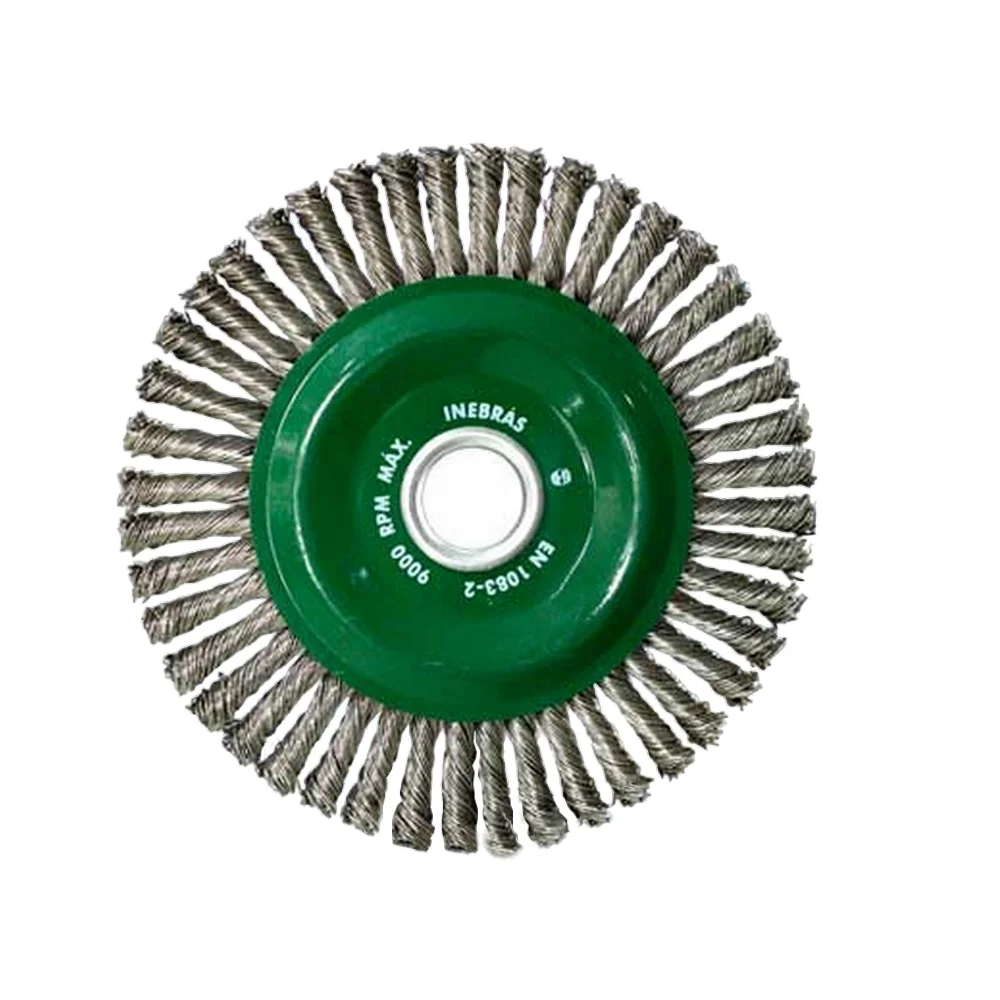 Escova de Aco Inox Circular Trancada FIO 0,60MM 6X1/2X7/8" Inebras 06798