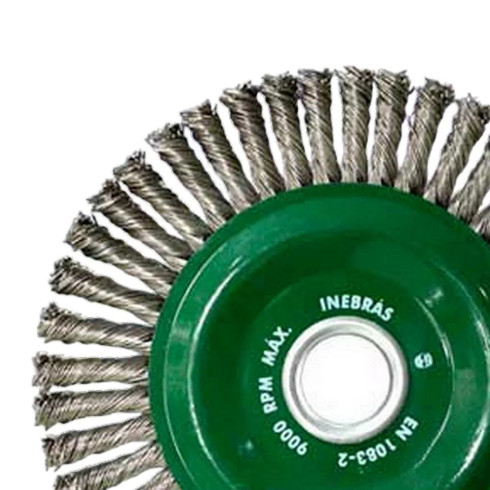 Escova de Aco Inox Circular Trancada FIO 0,60MM 6X1/2X7/8" Inebras 06798