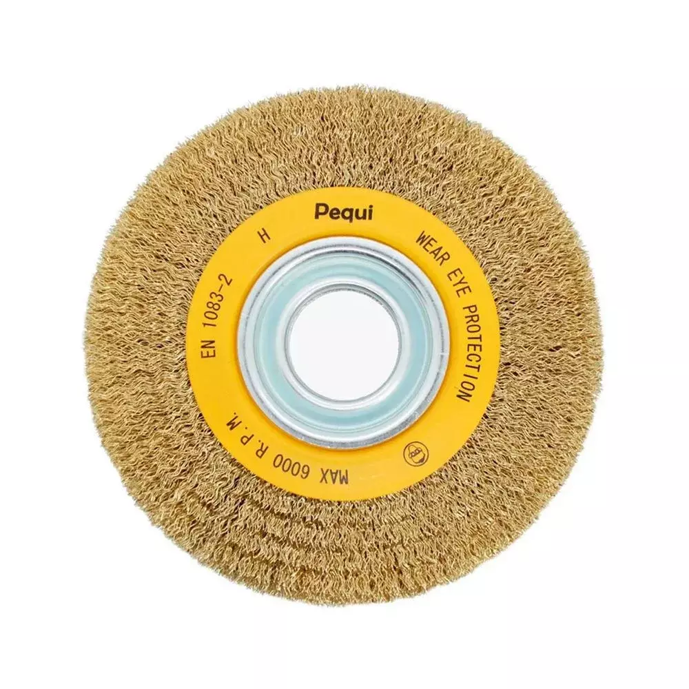 Escova de Aco Latonado Circular FIO 0,30MM 6X1" Pequi 544062