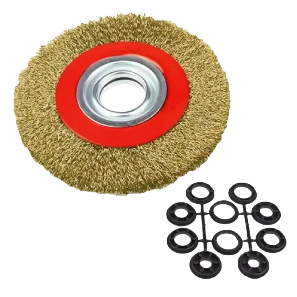 Escova de Aco Latonado Circular FIO 0,30MM com Reducoes 1/2" 5/8" 3/4" 7/8" 1" 6X3/4" Graff