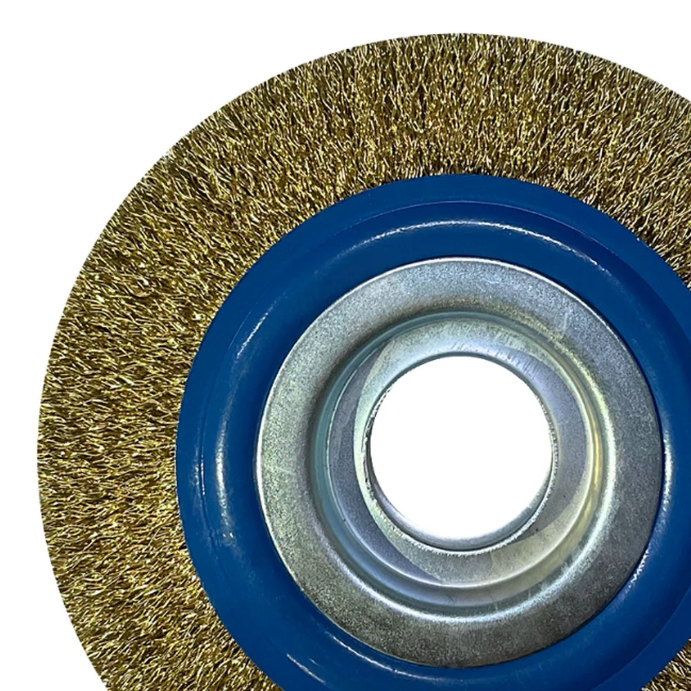Escova de Aco Latonado Circular Premium Profissional FIO 0,30MM Reducoes 1/2" 5/8" e 3/4" 6X1" Inebras 06655