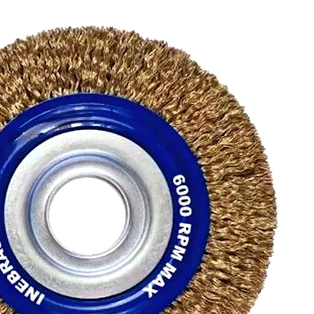 Escova de Aco Latonado Circular Profissional FIO 0,30MM Reducoes 1/2" 5/8" e 3/4" 6X3/4" Inebras 06370
