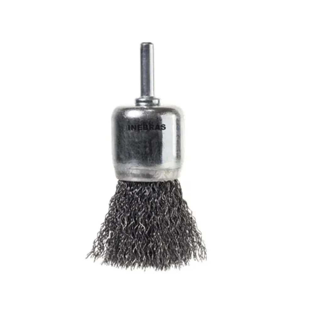 Escova de Aco Latonado Pincel Hate 1/4" FIO 0,30MM 1" Inebras 06723