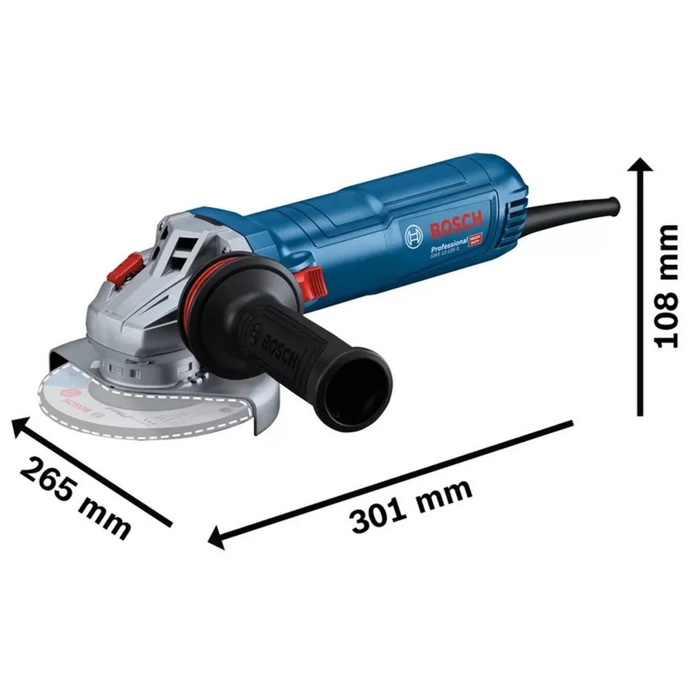 Esmerilhadeira Angular 11000RPM 5" 220V 1200W Bosch GWS 12-125S
