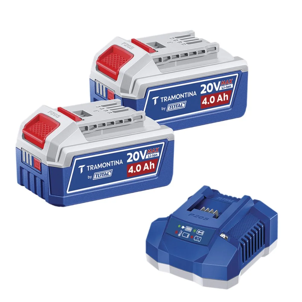 Esmerilhadeira Angular a Bateria 20V Brushless Maleta Carregador 2 Baterias 4AH 5" Bivolt Tramontina by Total 42306/205