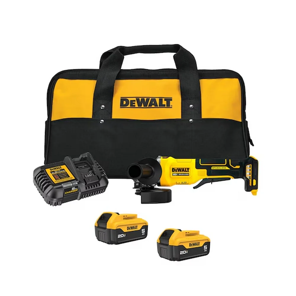 Esmerilhadeira Angular a Bateria 20V Max Com Bolsa Carregador 2 Baterias 5AH 4.1/2" Bivolt Dewalt DCG408P2-BB