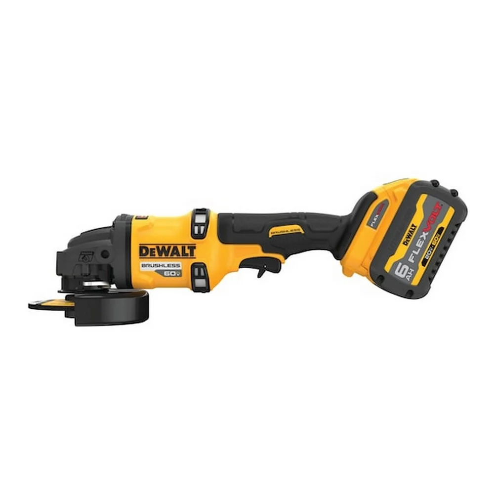 Esmerilhadeira Angular a Bateria 60V Max Brushless com Bolsa Carregador e 2 Baterias 6AH 4.1/2"-5" Dewalt DCG418T2-B2