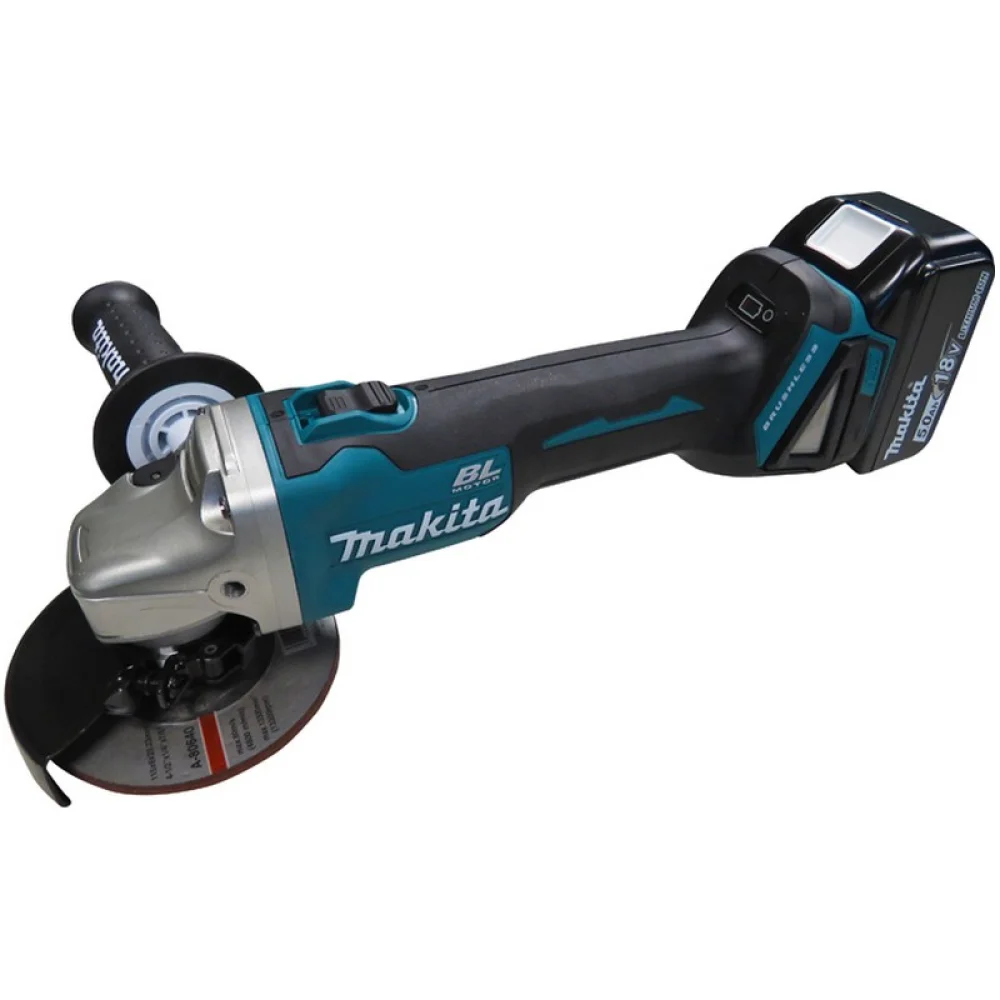 Esmerilhadeira Angular a Bateria 18V Brushless com Maleta Carregador 2 Baterias 5AH 4.1/2" Bivolt Makita DGA456RTJ