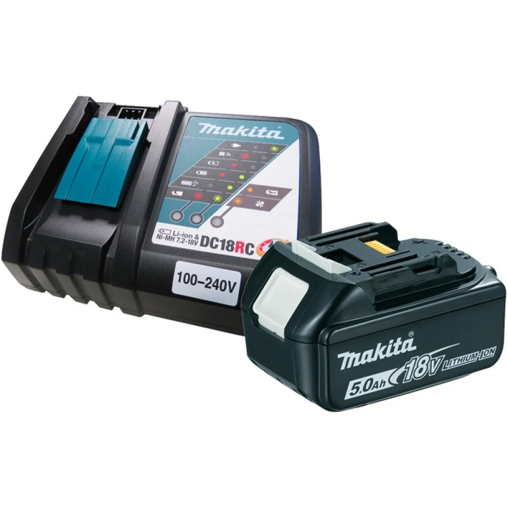 Esmerilhadeira Angular a Bateria 18V Brushless com Maleta Carregador 2 Baterias 5AH 4.1/2" Bivolt Makita DGA456RTJ