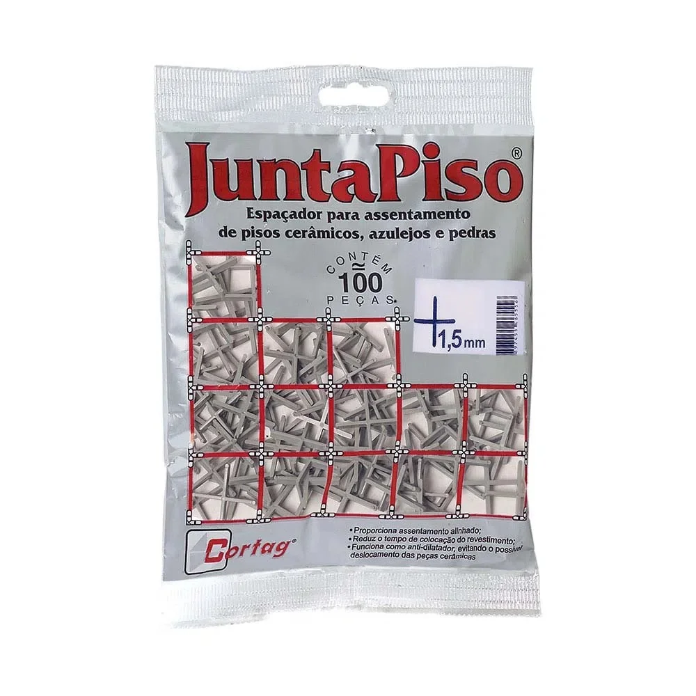 Espacador Juntapiso 100 Pecas 1,5MM Cortag 60555