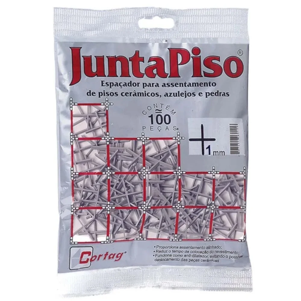 Espacador Juntapiso 100 Pecas 1MM Cortag 60505