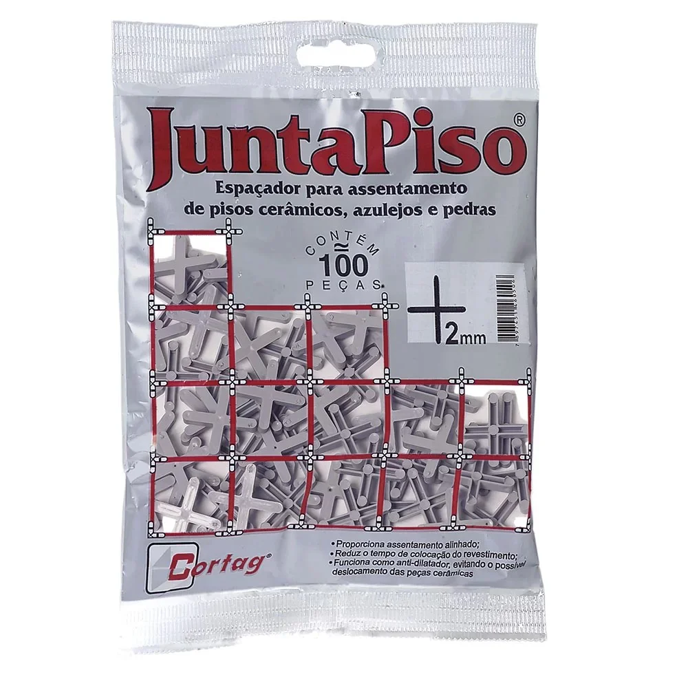 Espacador Juntapiso 100 Pecas 2MM Cortag 60500