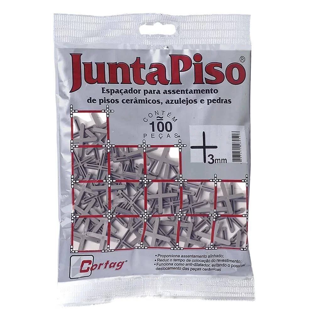 Espacador Juntapiso 100 Pecas 3MM Cortag 60510