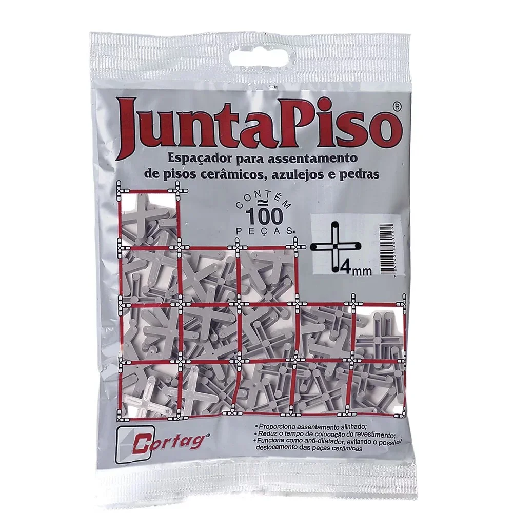 Espacador Juntapiso 100 Pecas 4MM Cortag 60557