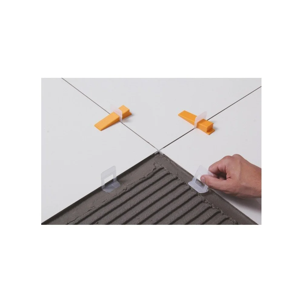 Espacador Nivelador Piso e Revestimento 50pcs Tradicional Transparente 1MM Cortag 60693
