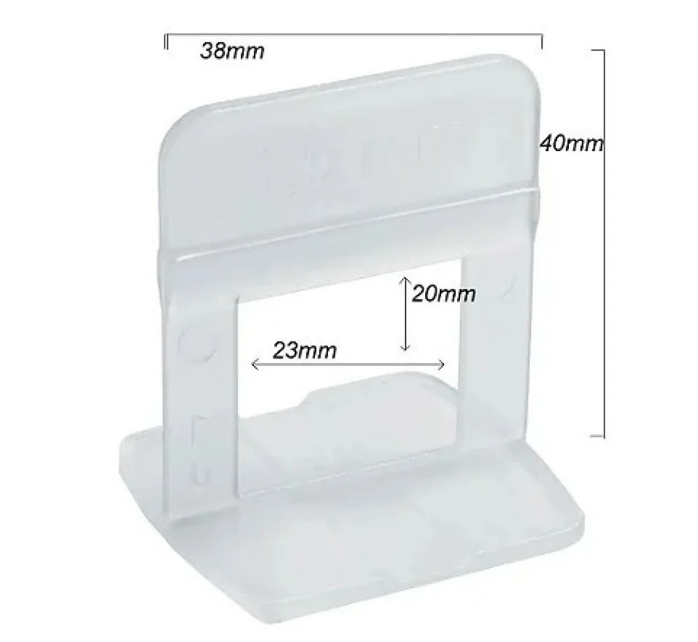 Espacador Nivelador Piso e Revestimento 50pcs Tradicional Transparente 1MM Cortag 60693