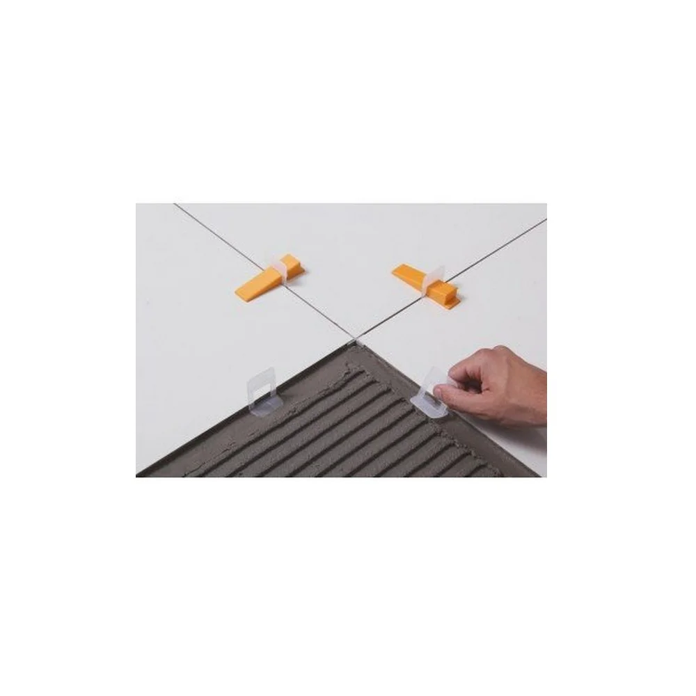Espacador Nivelador Piso e Revestimento 50pcs Tradicional Transparente 2MM Cortag 61296