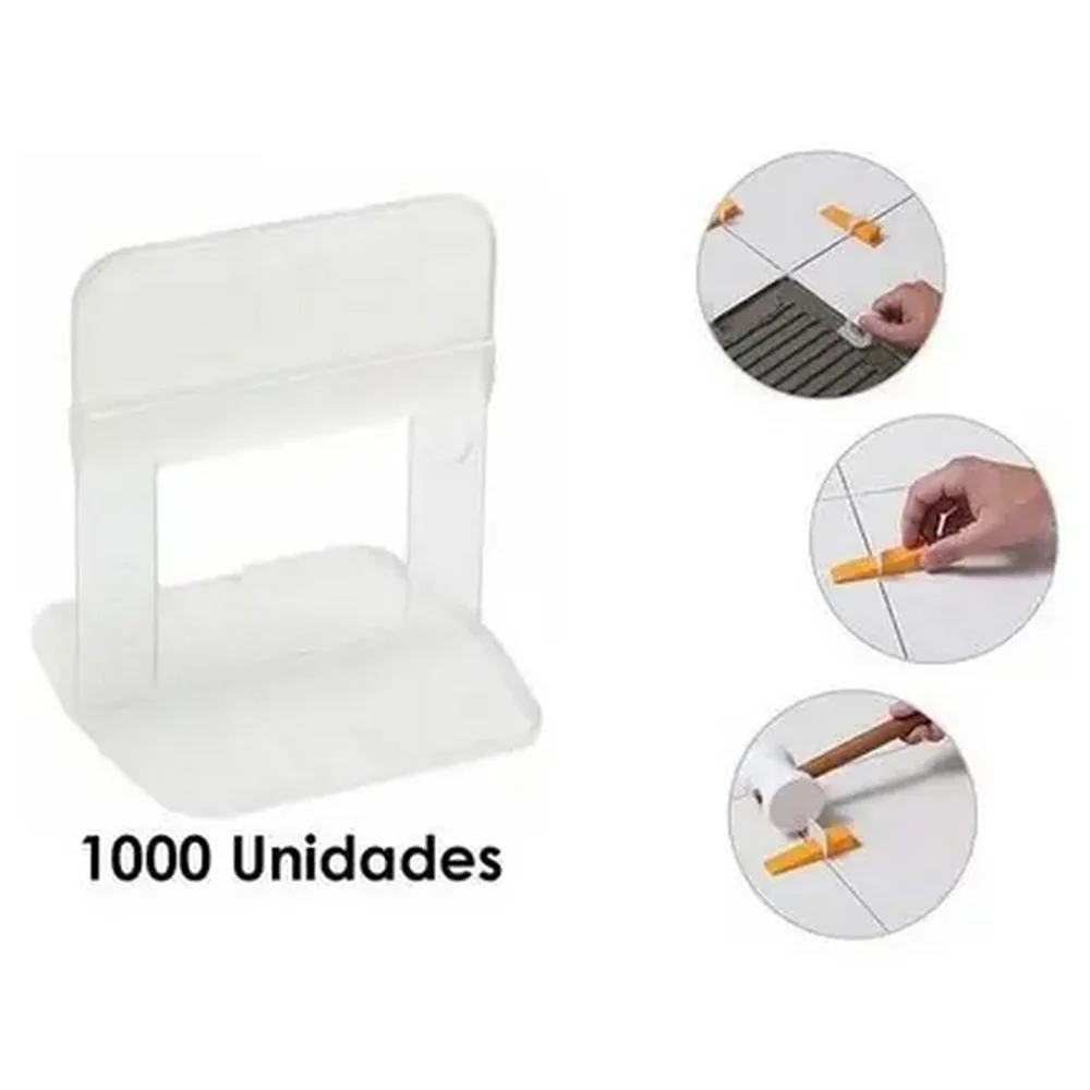 Espacador Nivelador Piso e Revestimento 1000pcs Slim Transparente 2MM Cortag 62418