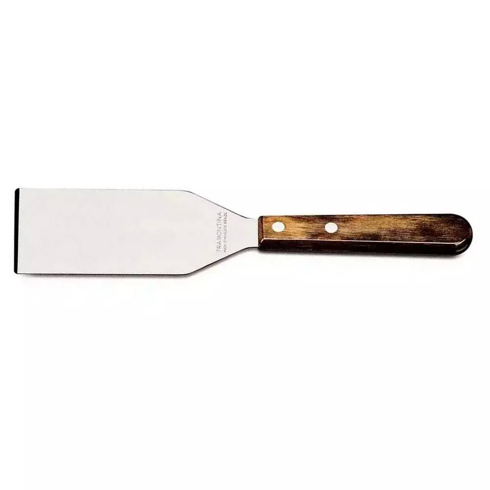 Espatula Raspador Lamina de Aco Inox Cabo de Madeira Polywood Castanho 5" Tramontina 21164/195