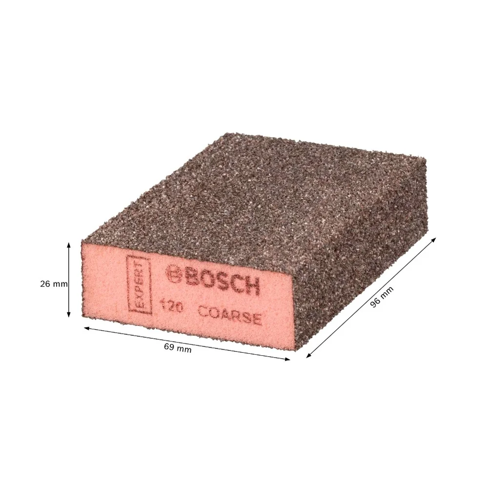 Esponja Abrasiva Grao Grosso Expert USO Geral 96X26X69MM Bosch 2608901678
