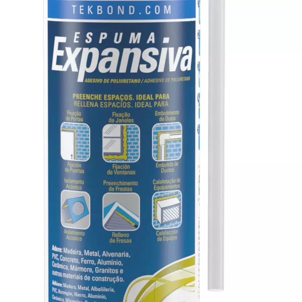 Espuma de Poliuretano Spray 500ML Tekbond 69957326993