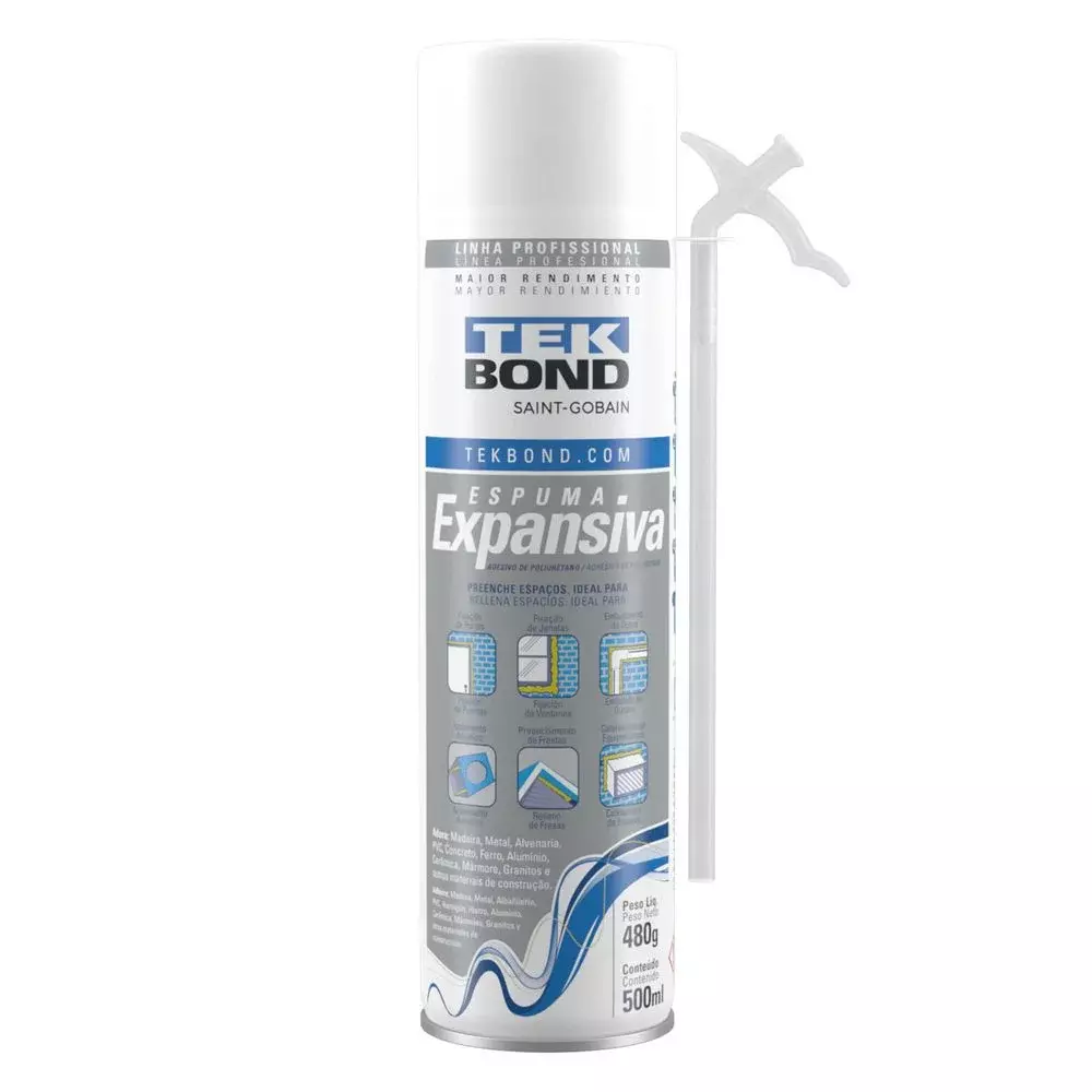 Espuma de Poliuretano Spray 500ML Tekbond 69957326995