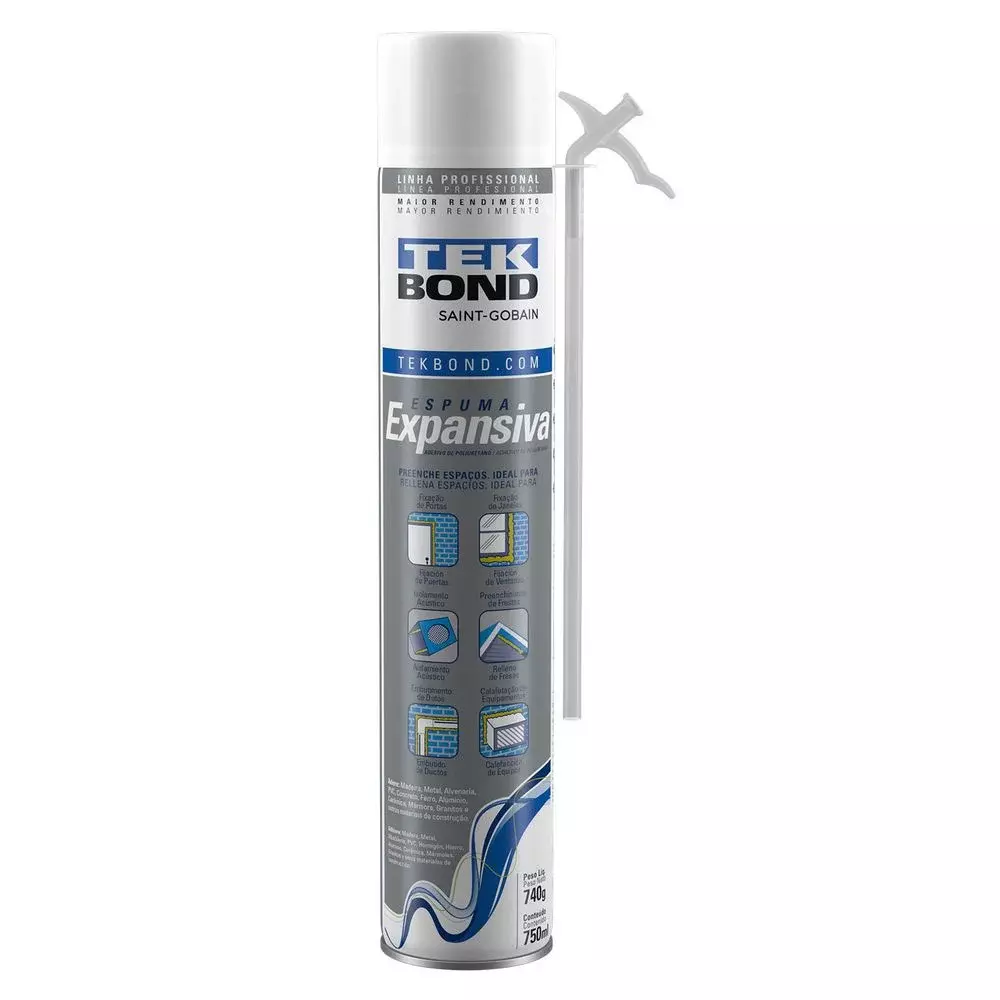 Espuma de Poliuretano Spray 750ML Tekbond 69957326996