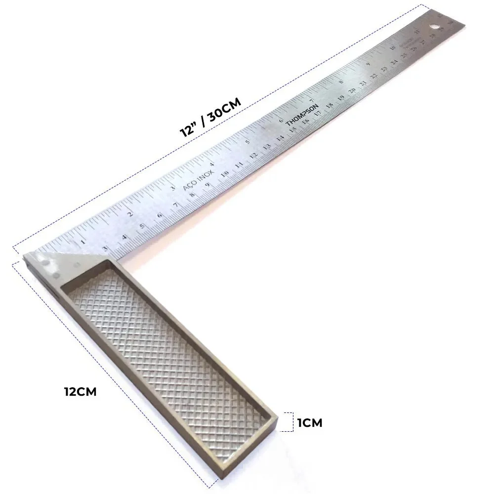 Esquadro Cabo de Aluminio Premium 12" Thompson 232