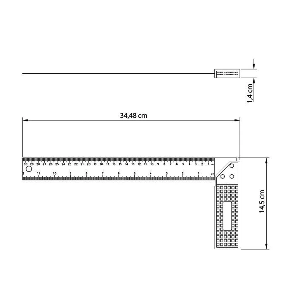 Esquadro com Cabo Plastico 12" Tramontina 43170/012