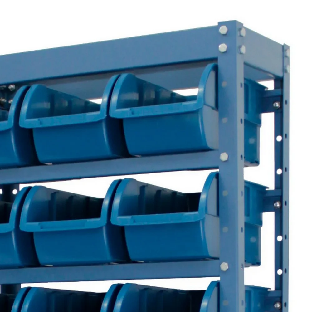 Estante Gaveteiro com 27 Gavetas N5 Azul Desmontavel 50X24X150CM Nocram NE27/5A