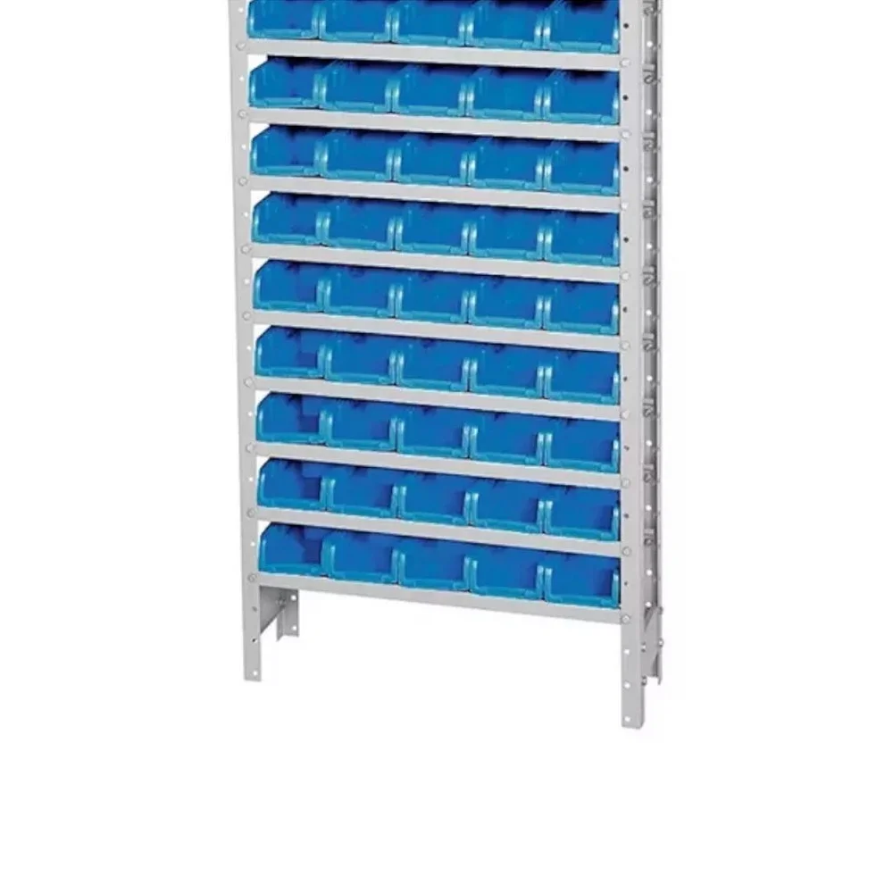 Estante Gaveteiro com 60 Gavetas N3 Azul Desmontavel 59X18X150CM Marcon EF60/3A