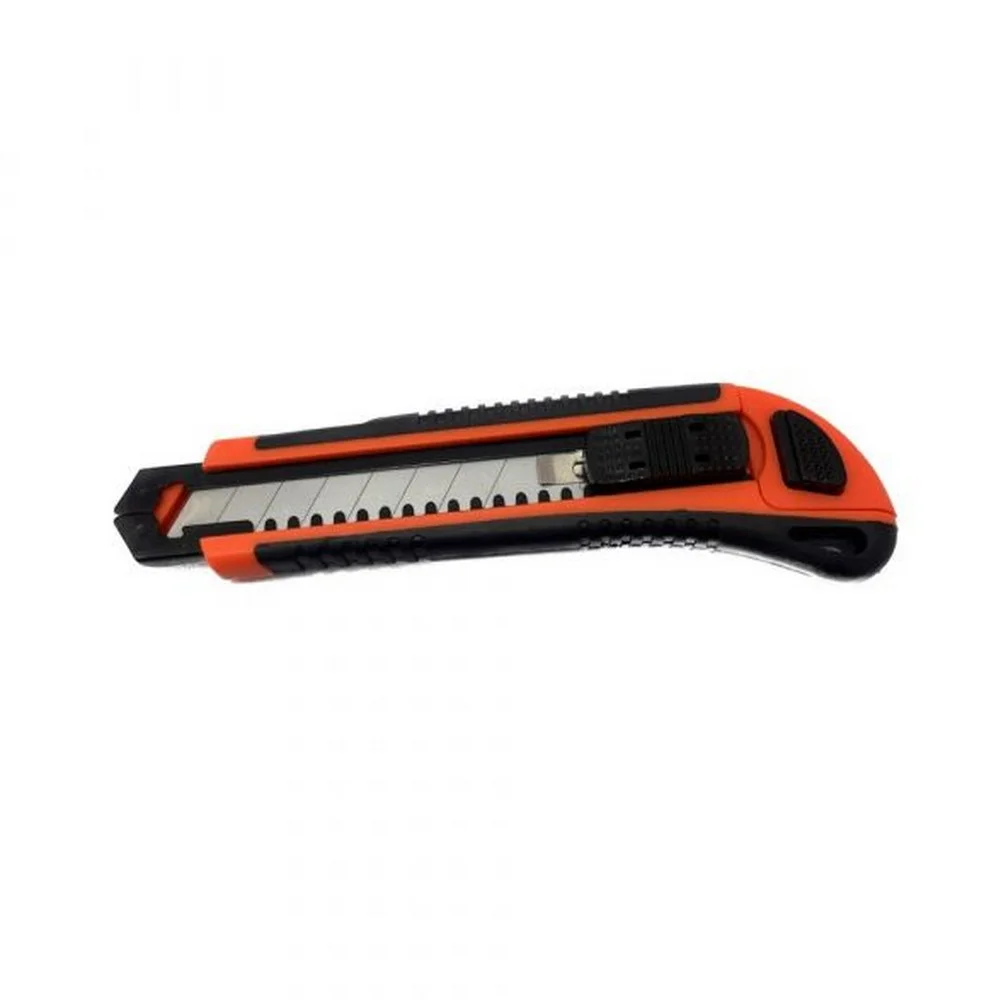 Estilete Retratil Largo Emborrachado Com 5 Laminas 18MM Robust S93201018