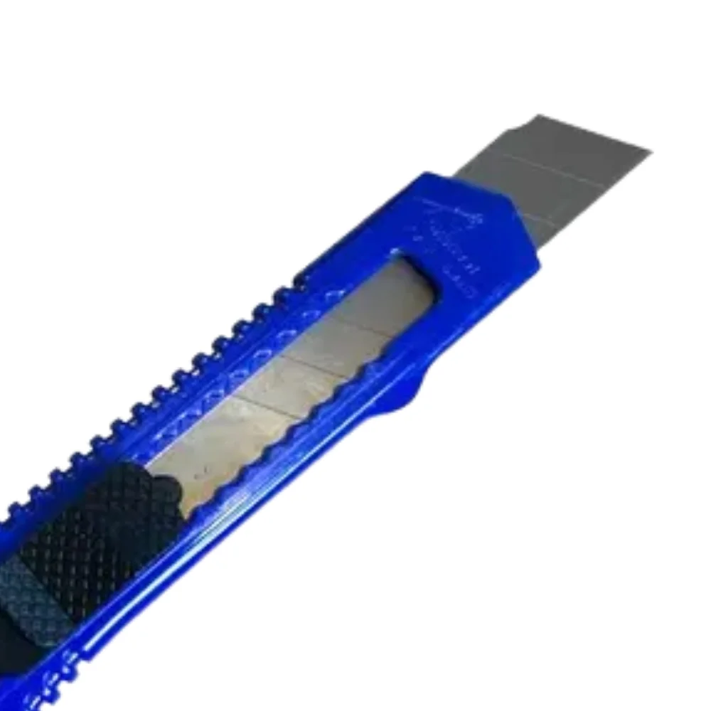 Estilete Retratil Largo Trava Deslizante Guia Plastica 18MM Brasfort 8286