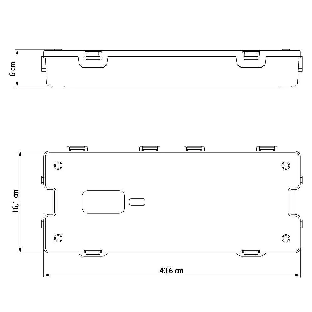 Estojo Organizador Com 13 Compartimentos 16"-6X16X40CM Tramontina 43804/002