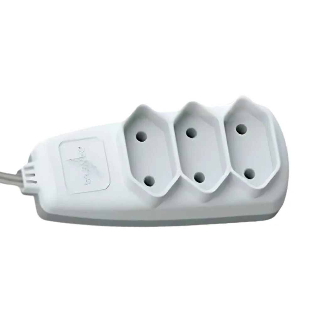 Extensao Eletrica Sort Com 3 Tomadas Cabo PL 2X0,75MM 2P 10A Gelo 3M Daneva/Legrand 1513