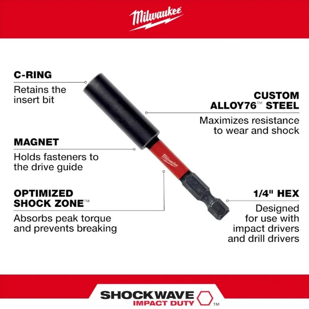 Extensao Magnetica para Pontas 1/4X76MM Milwaukee 48-32-4503