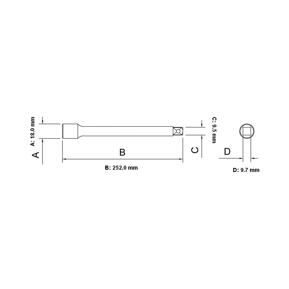 Extensao para Soquete CRV 3/8X10" Tramontina Pro 44821/110
