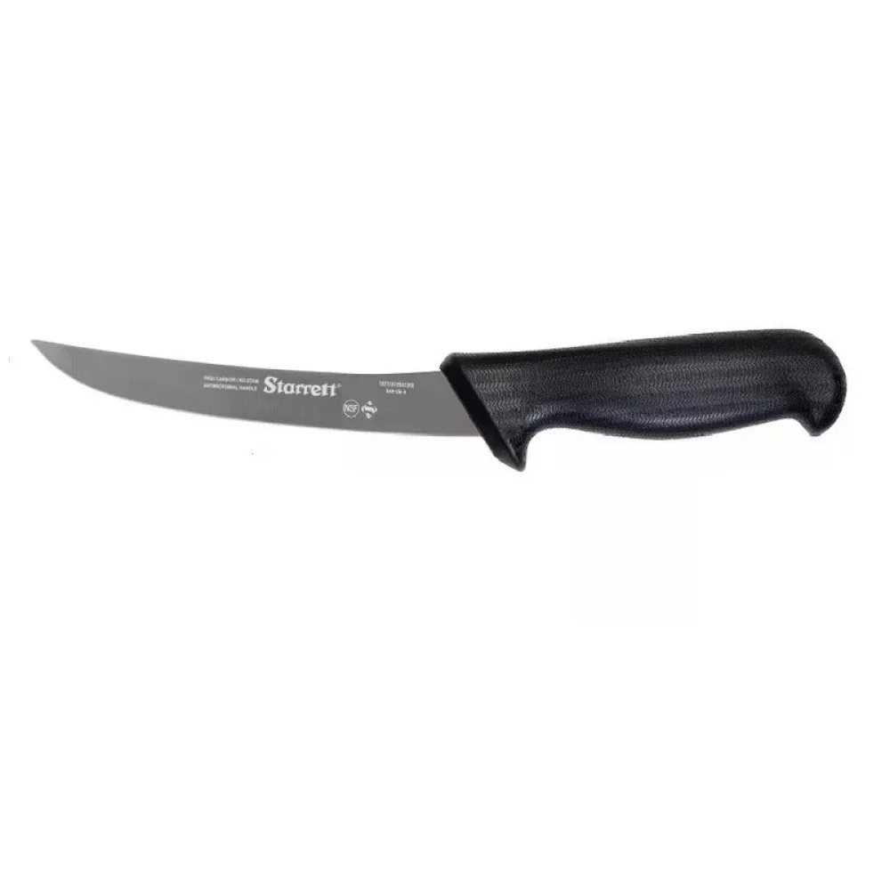 Faca de Desossa Curva Estreita Profissional Cabo Preto INOX 5" Starrett BKB106-5