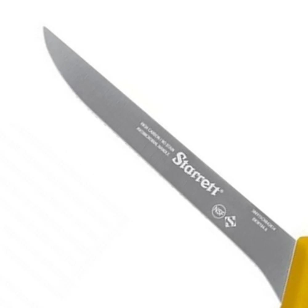Faca de Desossa Reta Estreita Profissional Cabo Amarelo INOX 6" Starrett BKY104-6