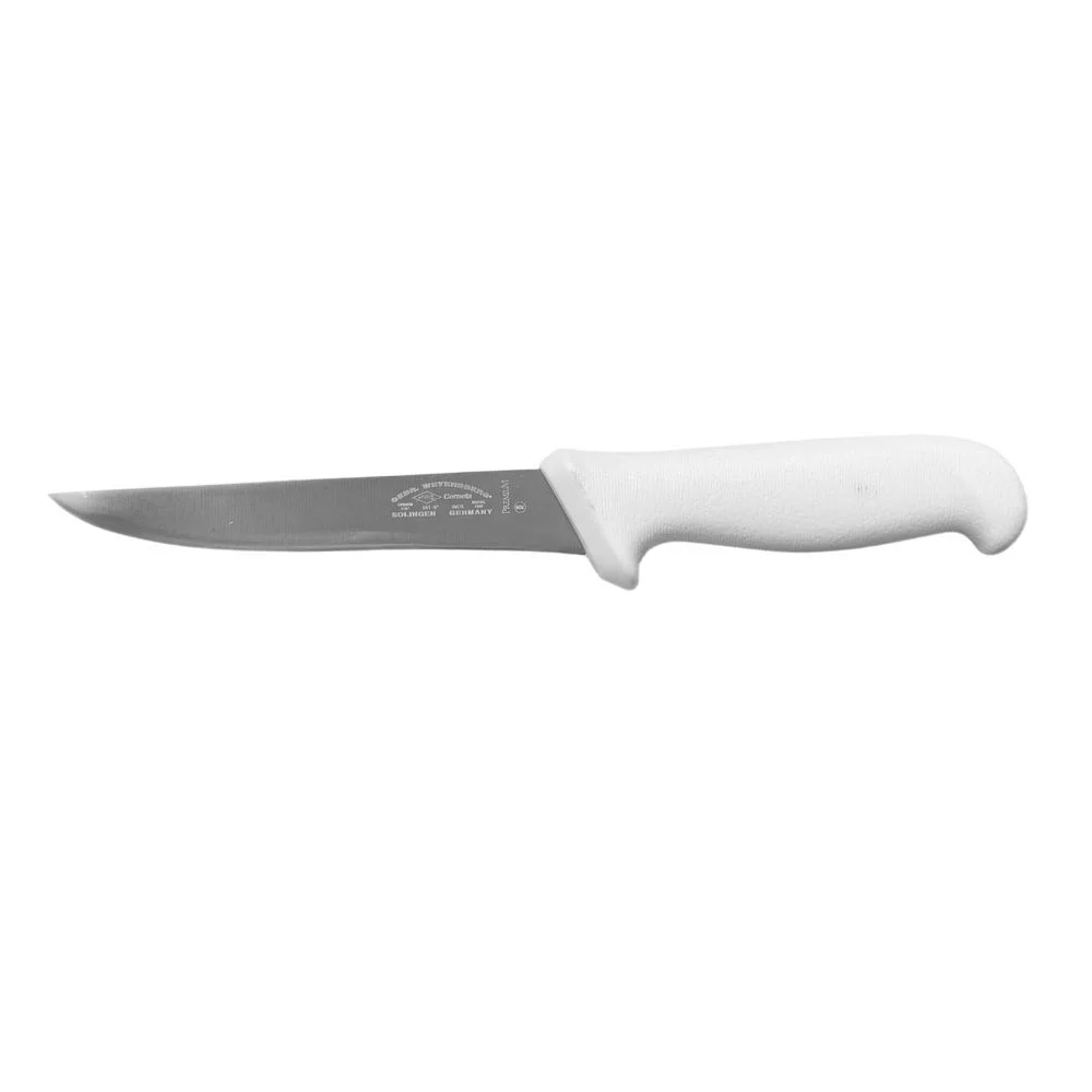 Faca de Desossa Reta Larga Premim Cabo Branco INOX 6" Corneta 7555106