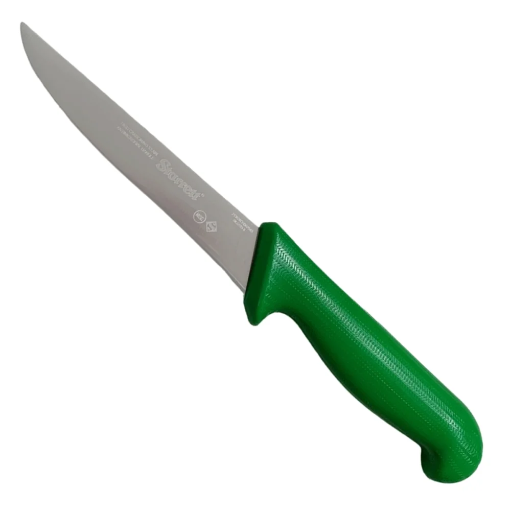 Faca de Desossa Reta Larga Profissional Cabo Verde INOX 6" Starrett BKG103-6