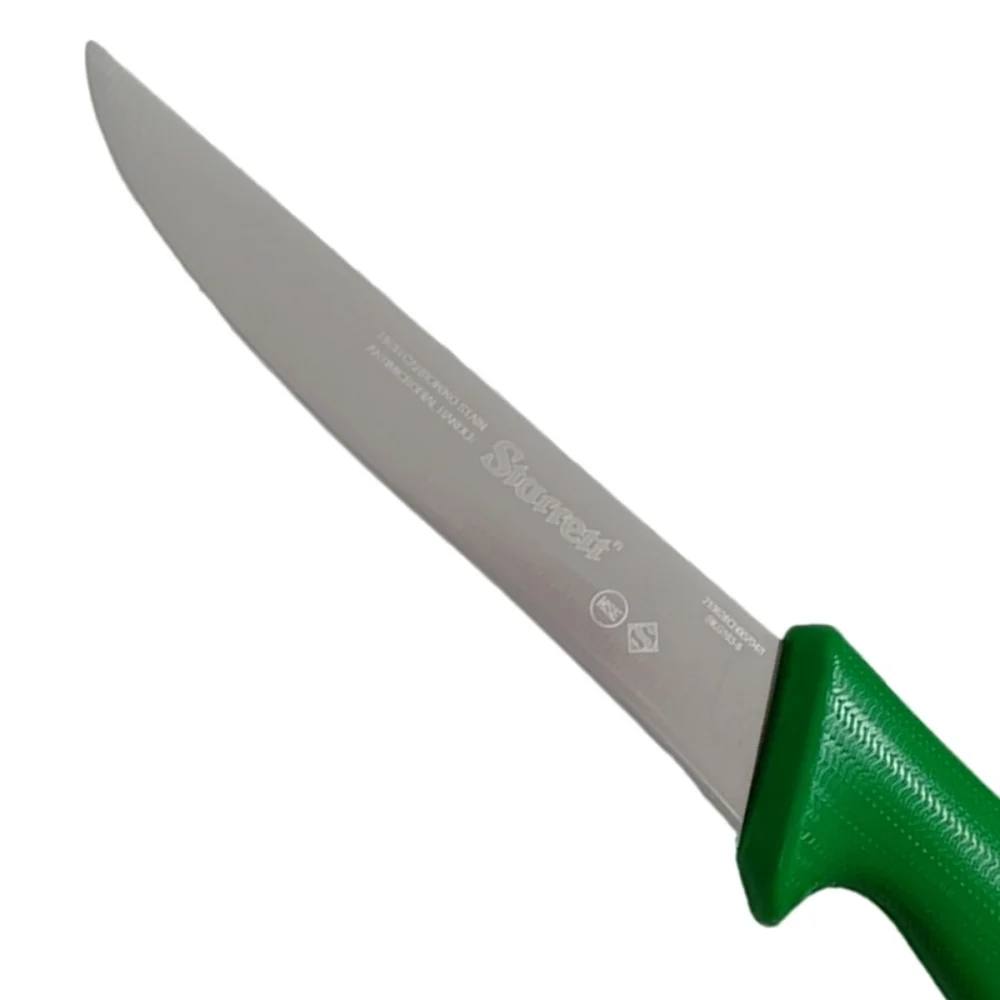 Faca de Desossa Reta Larga Profissional Cabo Verde INOX 6" Starrett BKG103-6