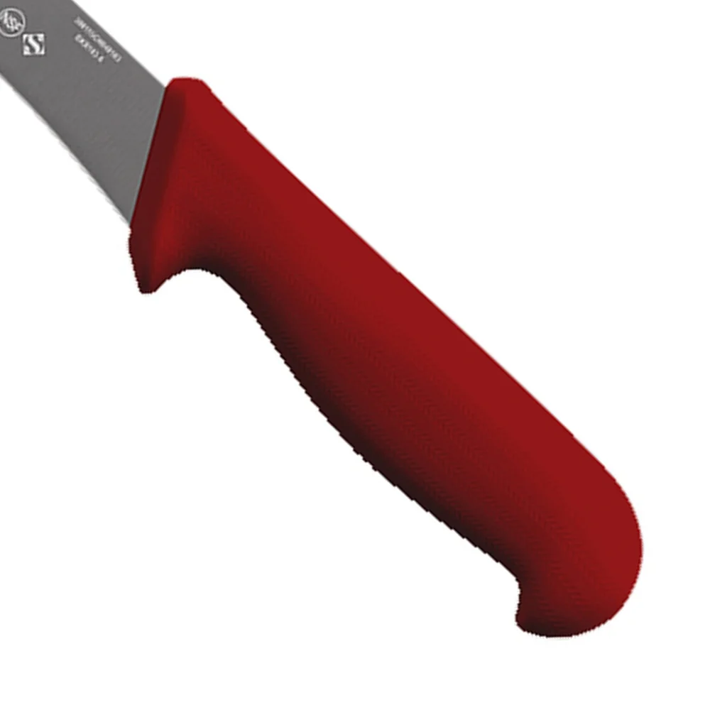 Faca de Desossa Reta Larga Profissional Cabo Vermelho INOX 6" Starrett BKR103-6