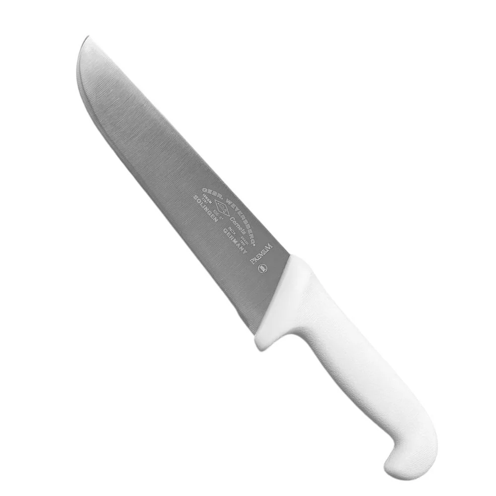 Faca de Refile Aereo Reta Larga Premium Cabo Branco INOX 8" Corneta 7555508