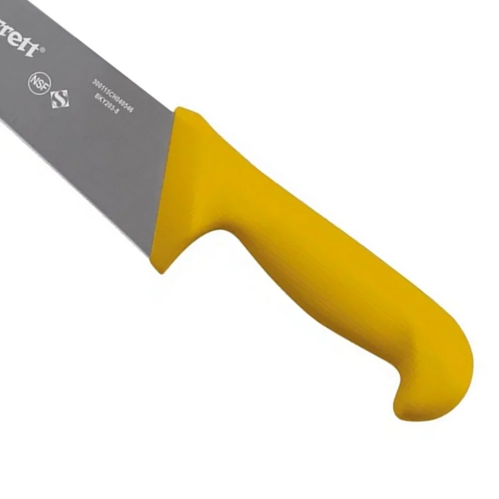 Faca de Refile Aereo Reta Larga Profissional Cabo Amarelo INOX 8" Starrett BKY203-8