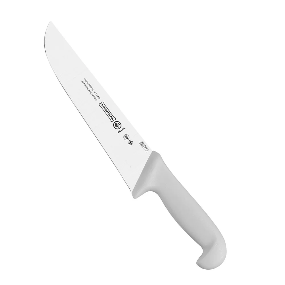 Faca de Refile Aereo Reta Larga Profissional Cabo Branco INOX 10" Mundial 5520-10