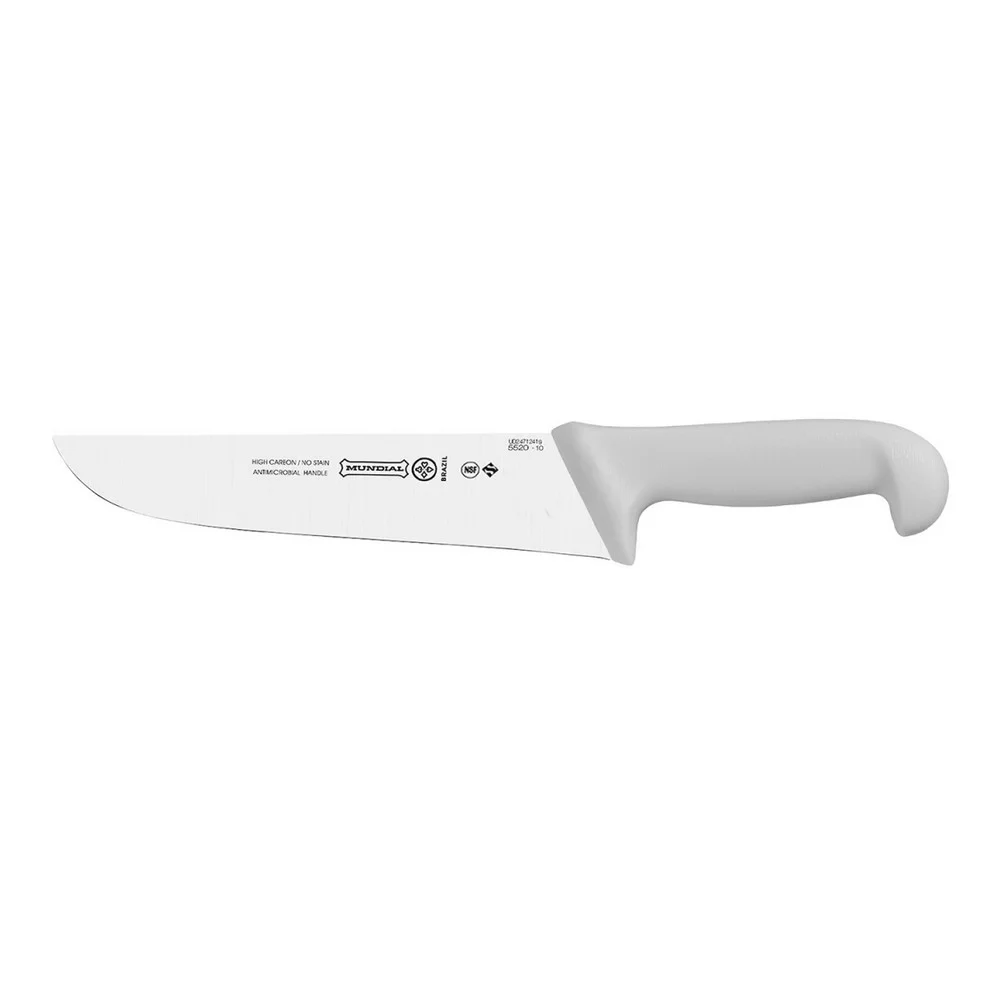 Faca de Refile Aereo Reta Larga Profissional Cabo Branco INOX 10" Mundial 5520-10