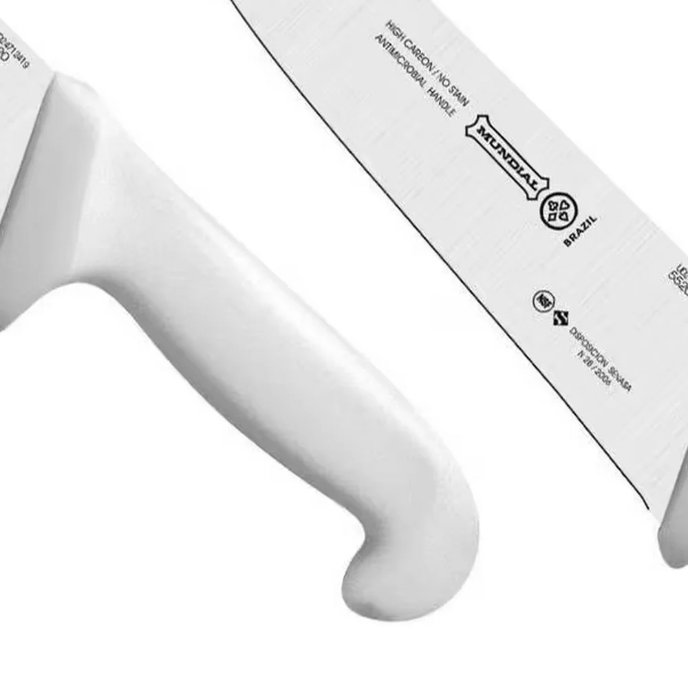 Faca de Refile Aereo Reta Larga Profissional Cabo Branco INOX 12" Mundial 5520-12